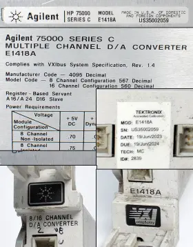 E1418A AGILENT Channel Converter Carrier #3