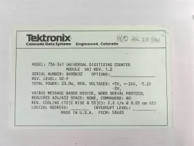73A-541 TEKTRONIX Digitizing Counter Module Unit #3