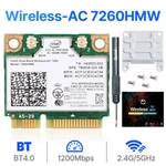 Intel Dual Band Wireless-ac 7260hmw Mini Pci-e Card 1200mbps Bt 4.0 Network. Fixed Price $13.59.