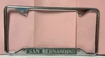 Vintage San Bernardino Calif License Frame City Pride Low Rider Street Freak Ss. Fixed Price $99.99.